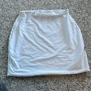 Thick and stretchy white bodycon skirt